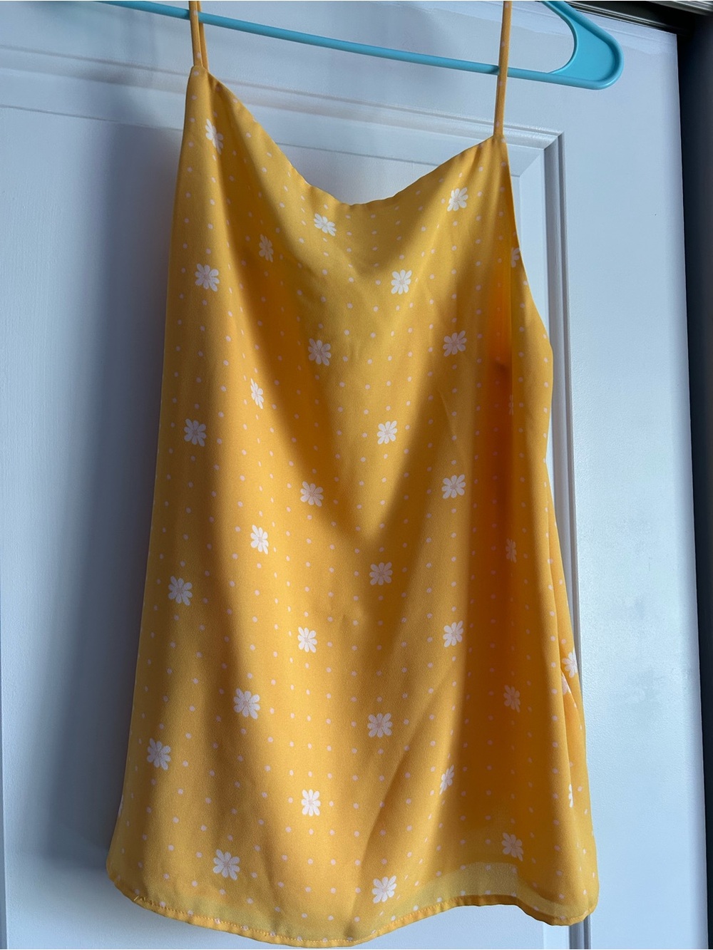 LOFT Yellow Floral Print Spaghetti Strap Cami